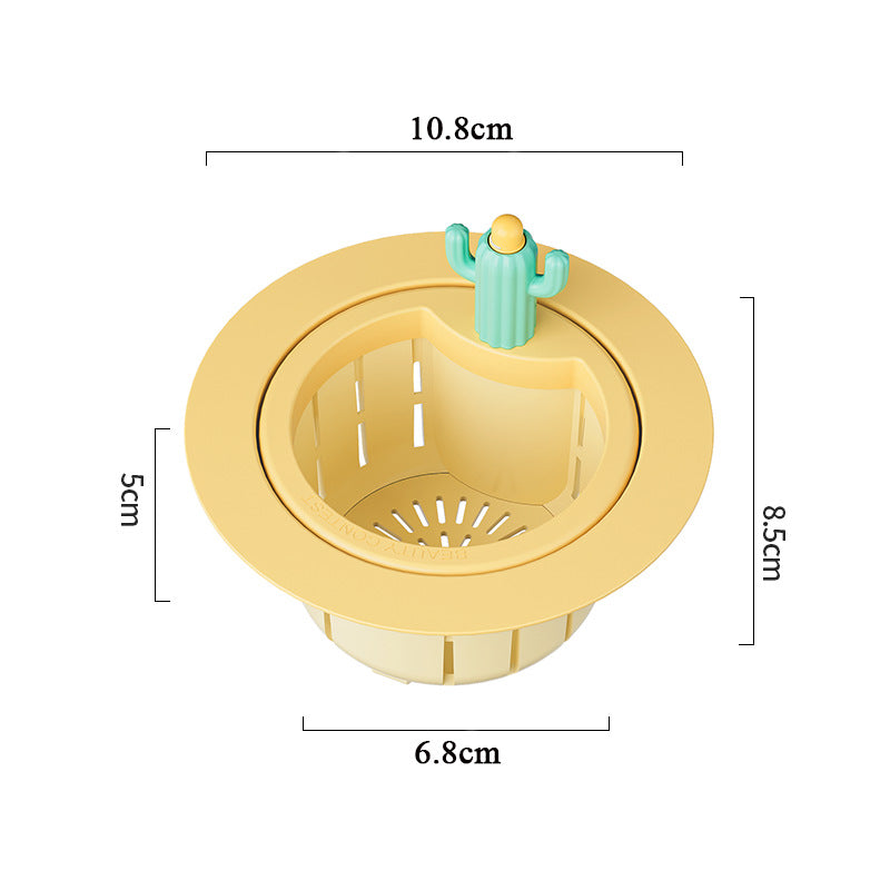 Sink Drain Basket Cartoon Cactus