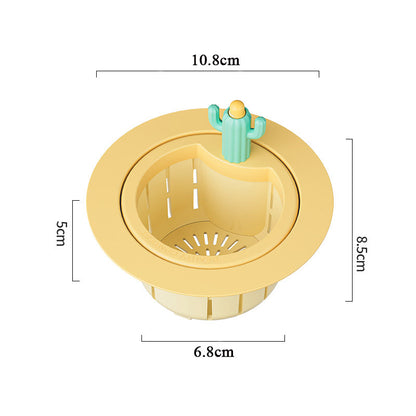 Sink Drain Basket Cartoon Cactus