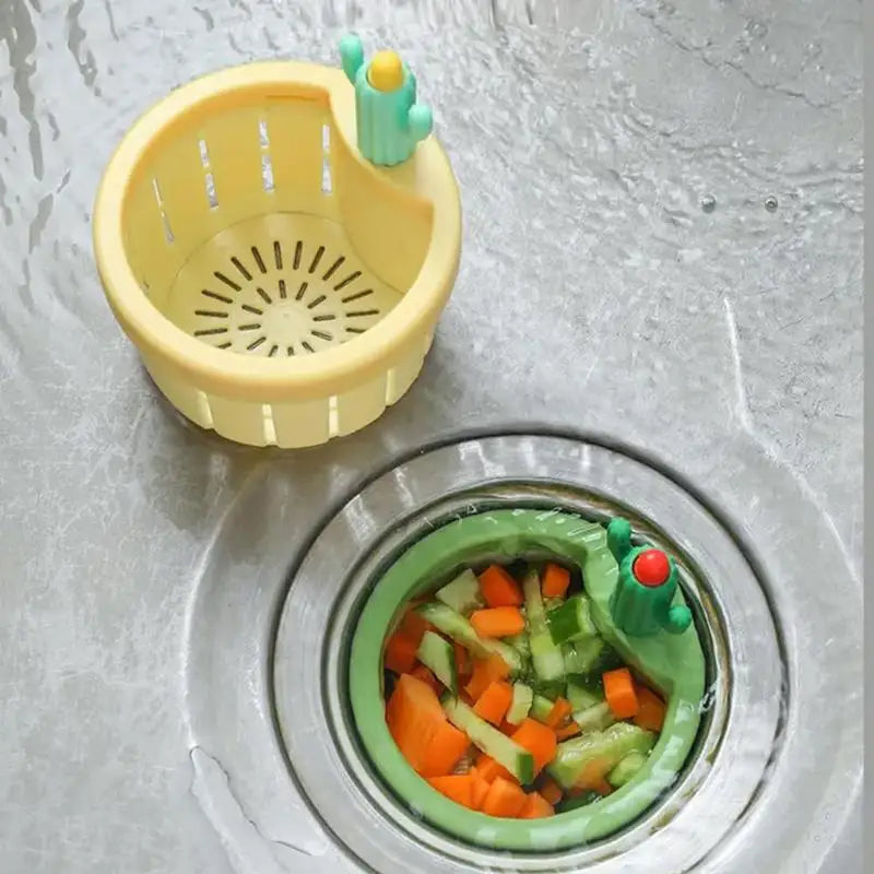 Sink Drain Basket Cartoon Cactus