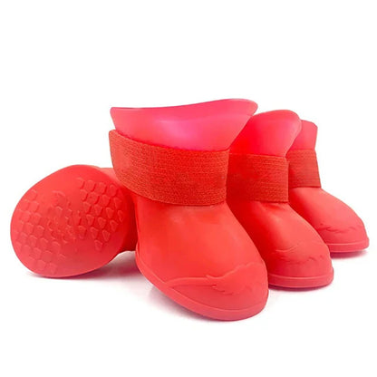 4Pcs Pet WaterProof Rainshoe