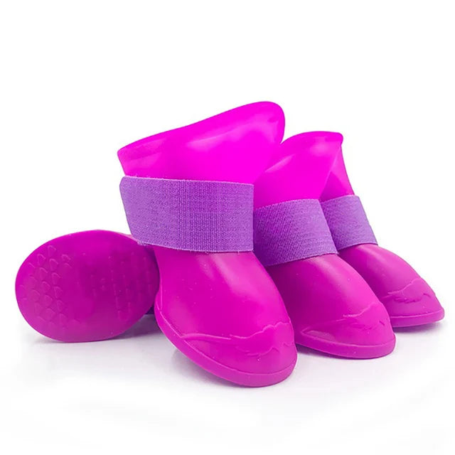 4Pcs Pet WaterProof Rainshoe