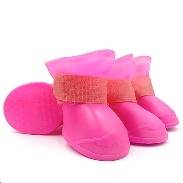 4Pcs Pet WaterProof Rainshoe