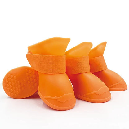 4Pcs Pet WaterProof Rainshoe