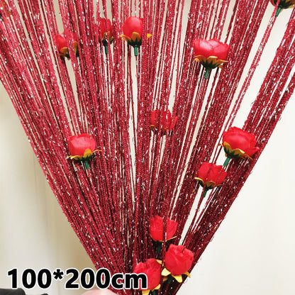 Hanging Vestibule String Rose Curtain