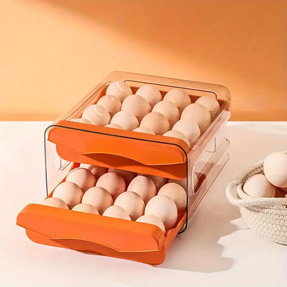 32 Grids Double Drawer Storage Shockproof Egg Holder