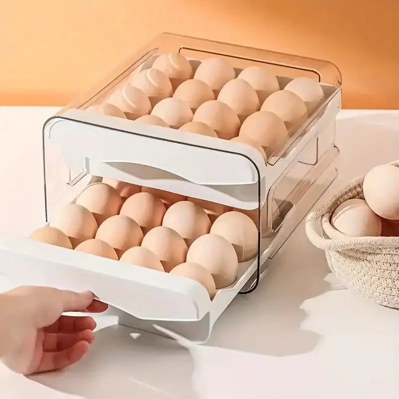 32 Grids Double Drawer Storage Shockproof Egg Holder