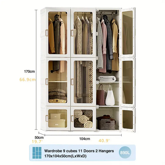 White Mobile Closet For Bedroom Closet Organizer