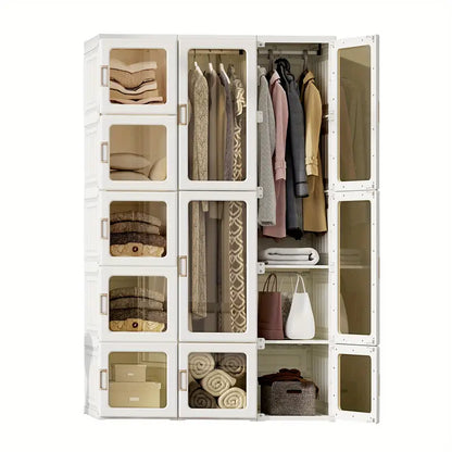 White Mobile Closet For Bedroom Closet Organizer