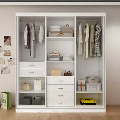 Extra Large Armoire Wardrobe Closet With 2 Sliding Glass Doors