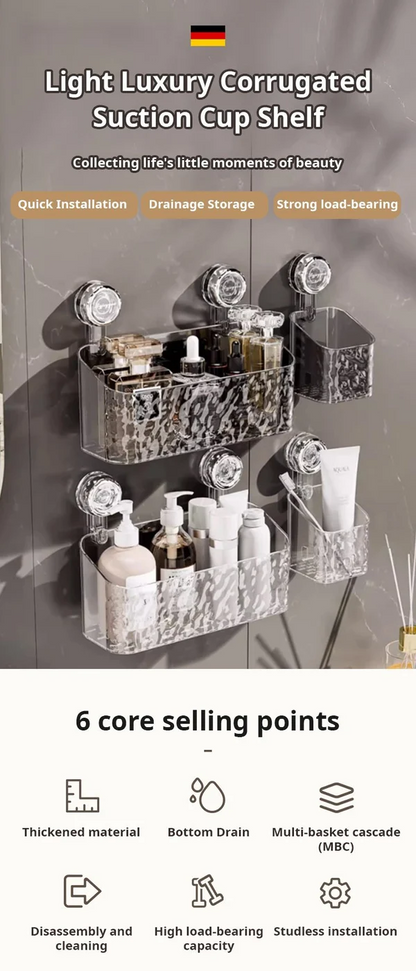 Glacier Pattern Suction Cup Shelf