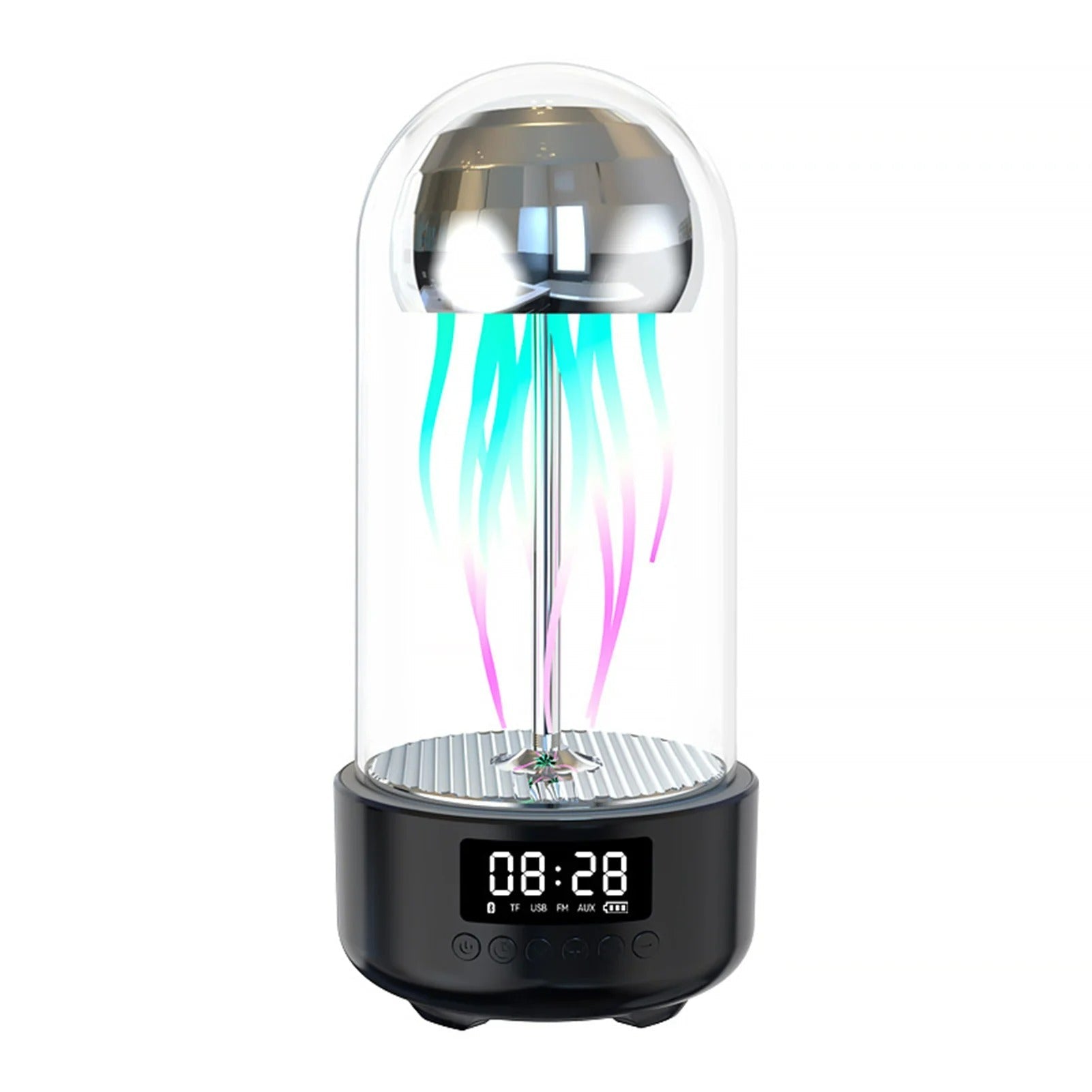 3 - in - 1 Jellyfish Lamp with Clock - Luminous Portable Stereo, Smart Decoration Bluetooth Speaker - Gear Elevation