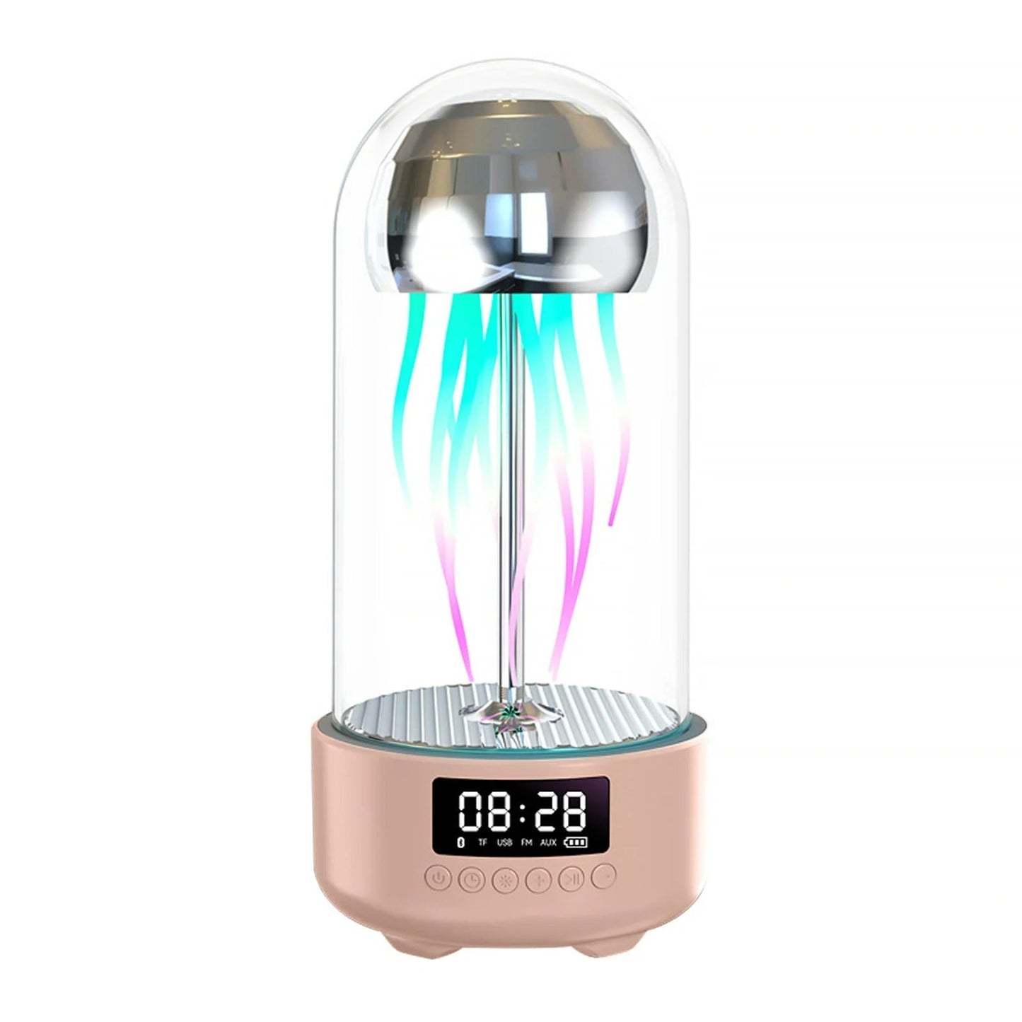 3 - in - 1 Jellyfish Lamp with Clock - Luminous Portable Stereo, Smart Decoration Bluetooth Speaker - Gear Elevation