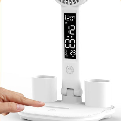 3-in-1 Multifunction LED Table Lamp - Calendar, Clock, USB Rechargeable Desk Light