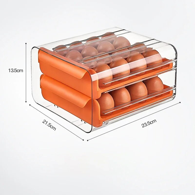 32 Grids Double Drawer Storage Shockproof Egg Holder