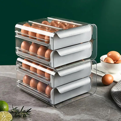 32 Grids Double Drawer Storage Shockproof Egg Holder