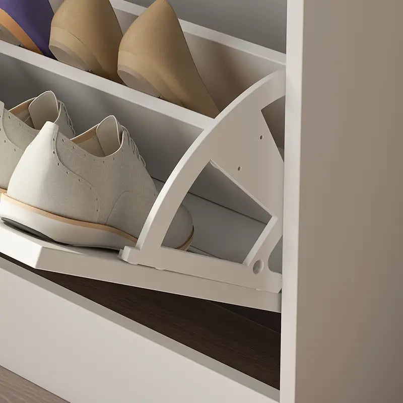 Shoe Cabinet with 2 Drawers Freestanding Shoe Rack Storage