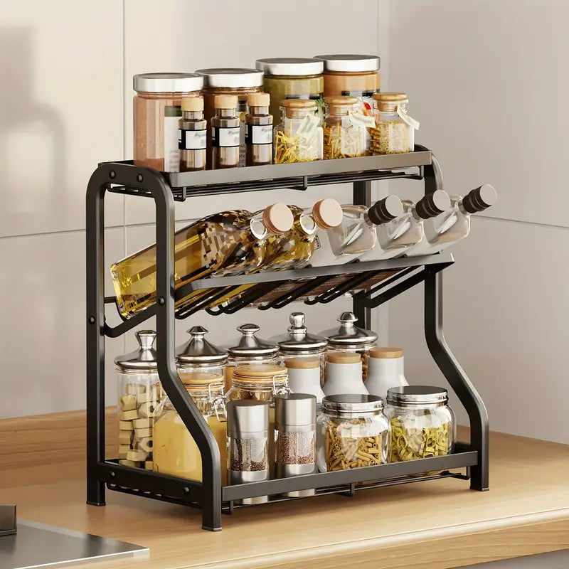 Rust-Proof 3-Tier Spice Rack Organizer