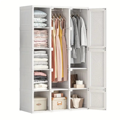 Portable Wardrobe Closets Bedroom Storage Organizer