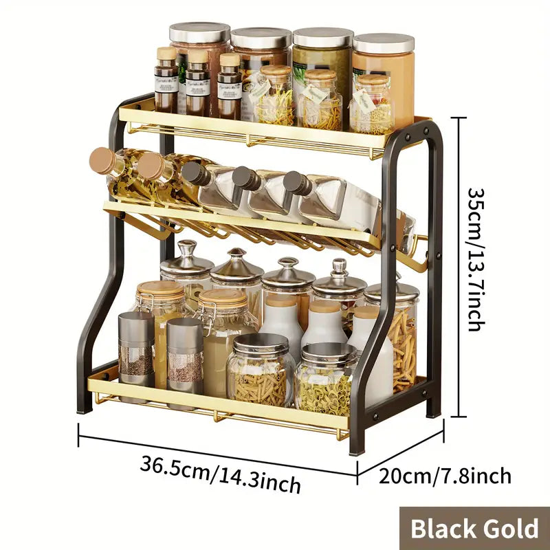 Rust-Proof 3-Tier Spice Rack Organizer