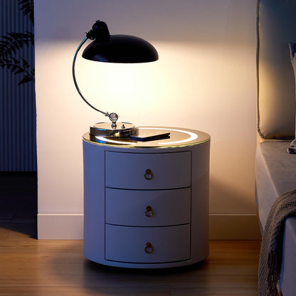 Set of 2 Smart Nightstands with Wireless Charging Station