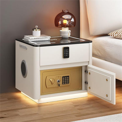 LED Nightstand with Wireless Charging Station