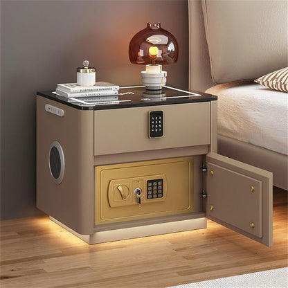 LED Nightstand with Wireless Charging Station