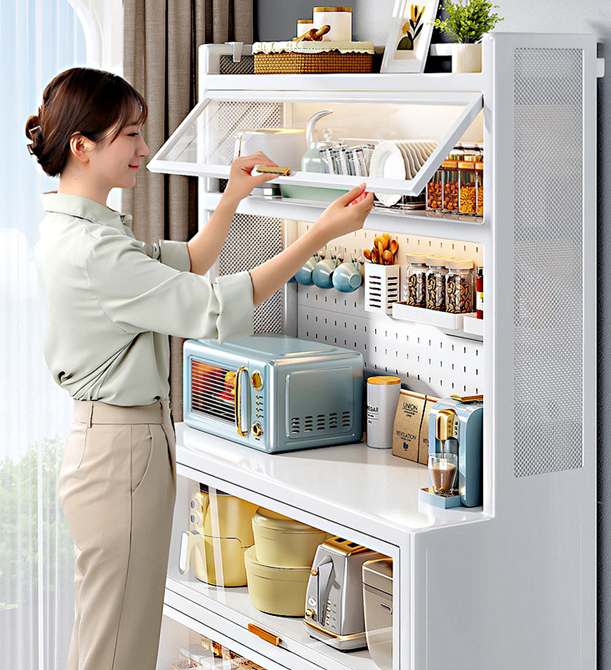 Metal Kitchen Pantry Storage Cabinet