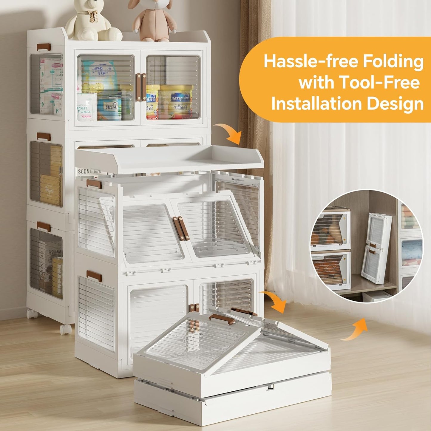 Stackable Storage Bins with Lids