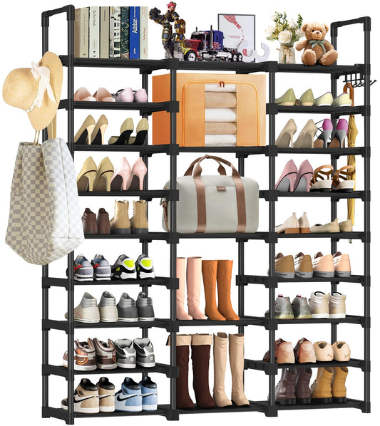 9 Tiers Shoe Rack Shoe Organizer Storage with Non-Woven Fabric