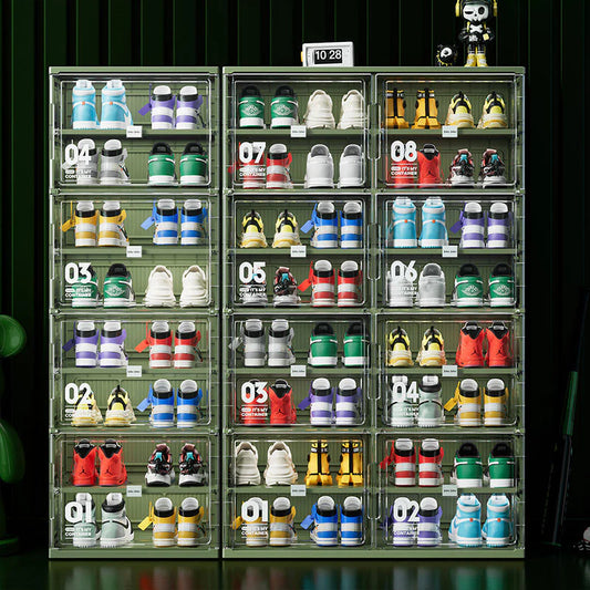 Green Foldable Multi-Layer Shoe Rack Cabinet