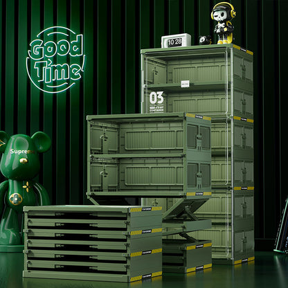 Green Foldable Multi-Layer Shoe Rack Cabinet