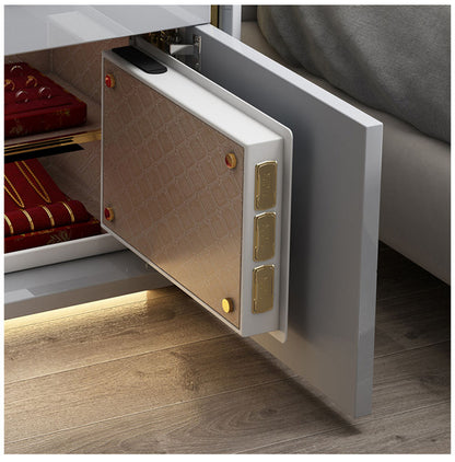 Intelligent bedside table safe integrated