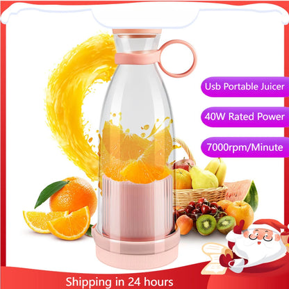 1PC Rechargeable Mixers Fresh Fruit Juicers  Portable Blender Smoothie Ice Maker