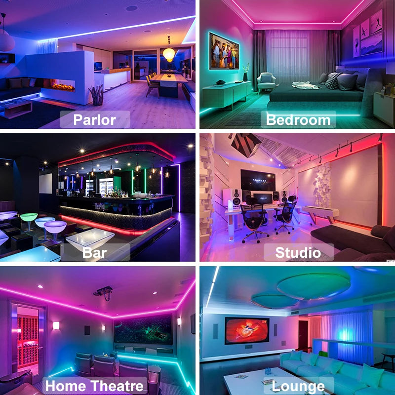 Led Strip Lights  Bluetooth Control Luces