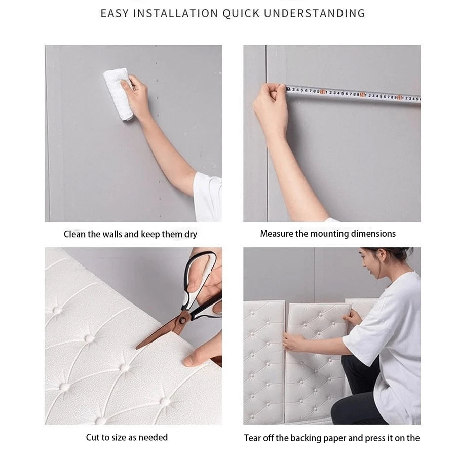 3D Self-Adhesive Foam Wall Stickers - Anti-Collision Pads