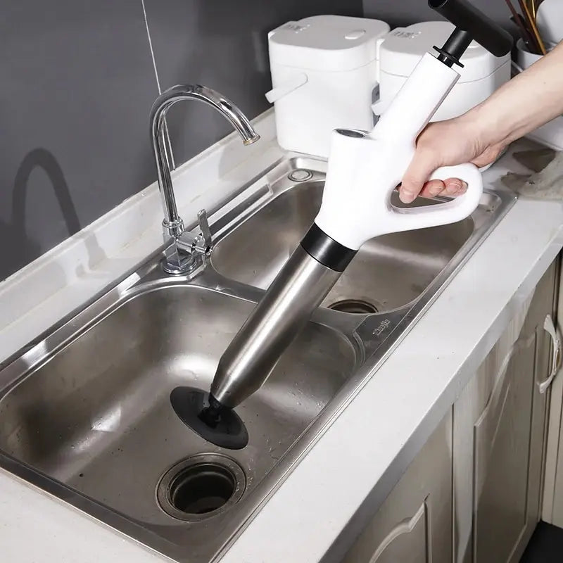 Stainless Steel Toilet Pipe Dredger Pneumatic Household High-pressure Dredging