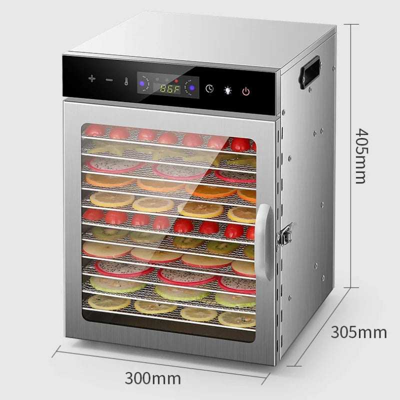 12-Layer Food Dehydrator | Smart Home Fruit & Food Dryer - Efficient Air Drying