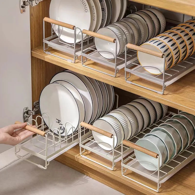 Utensil Storage Rack Kitchen Storage Rack Perforation-Free Drain Bowl Tray Rack Household Countertop Utensil Cabinet Rack