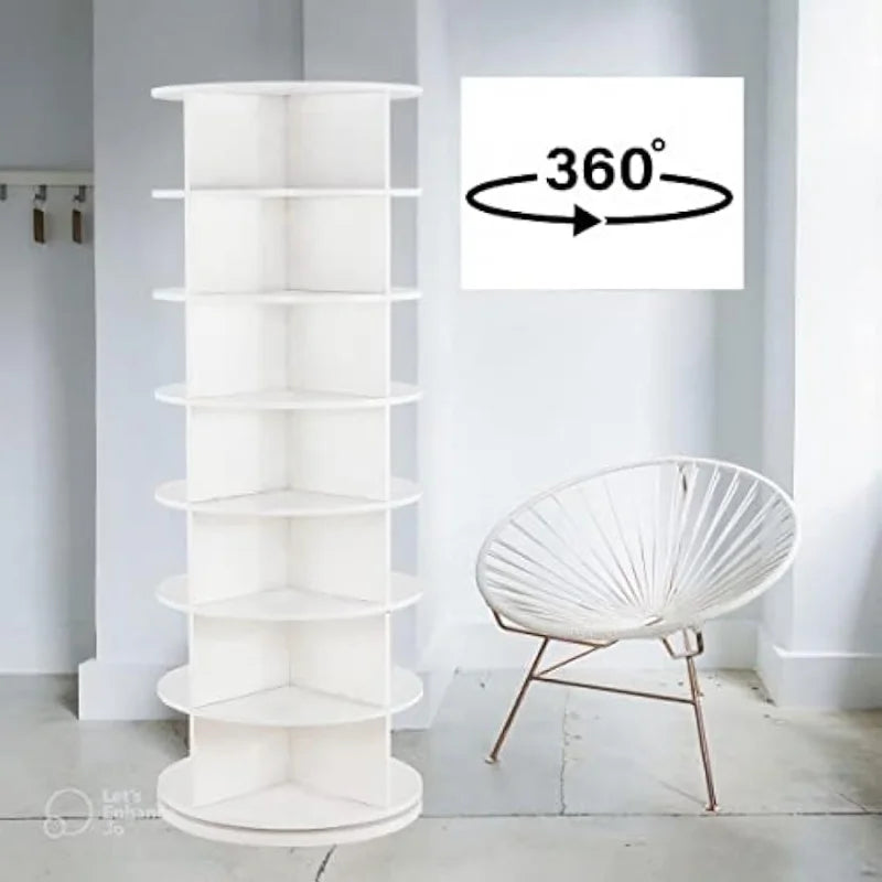 storage Rotating shoe rack 360° Spinning shoe rack