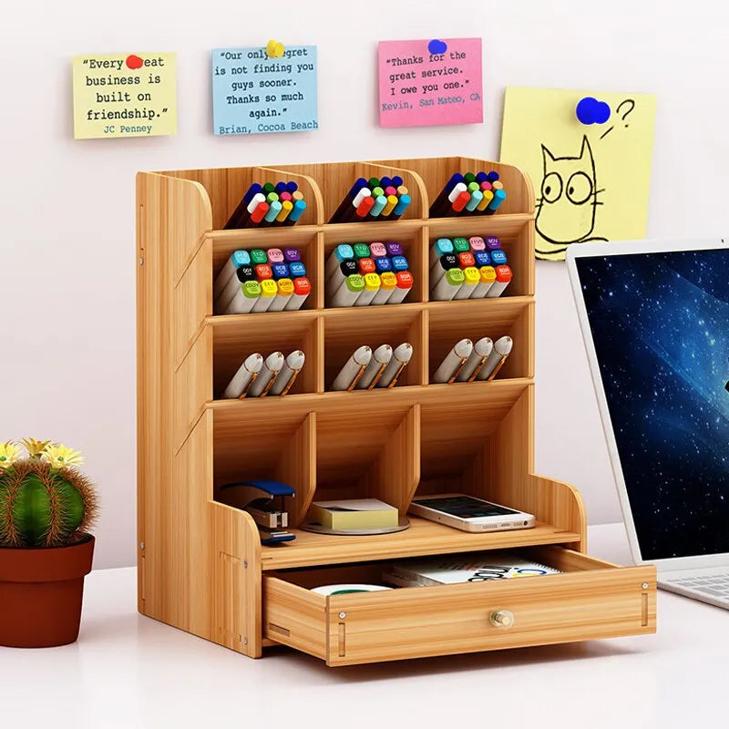 Wooden Desk Organizer