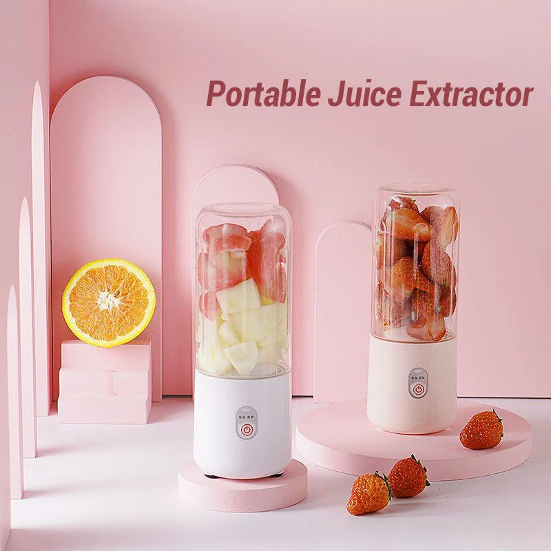 Portable Blender Bottle Fruit Juicer  Lemon Blender with 6 Blades  Fresh Squeezer Travel