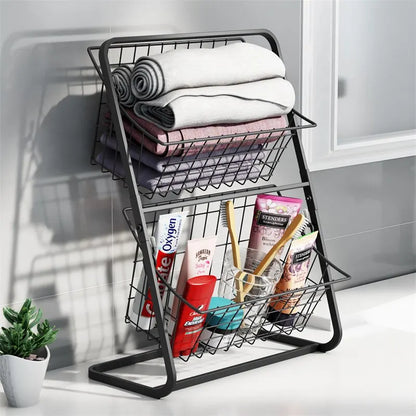 Double-Layer Kitchen & Bathroom Organizer Shelf