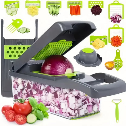 14/16 in 1 Multifunctional Vegetable Chopper Handle Food  Cut Kitchen Items