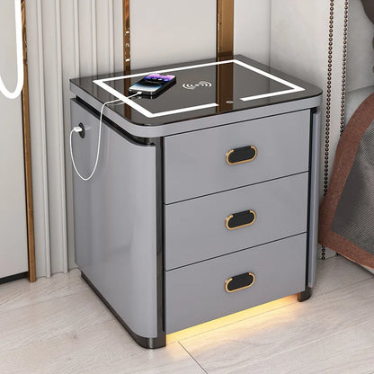 Intelligent bedside table safe integrated