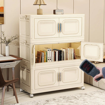 Multifunctional large folding wardrobe folding storage box living room cabinet thickened storage cabinet bedside table