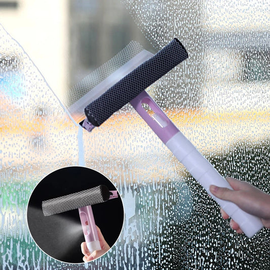 3-in-1 Window Cleaning Brush with Spray & Squeegee