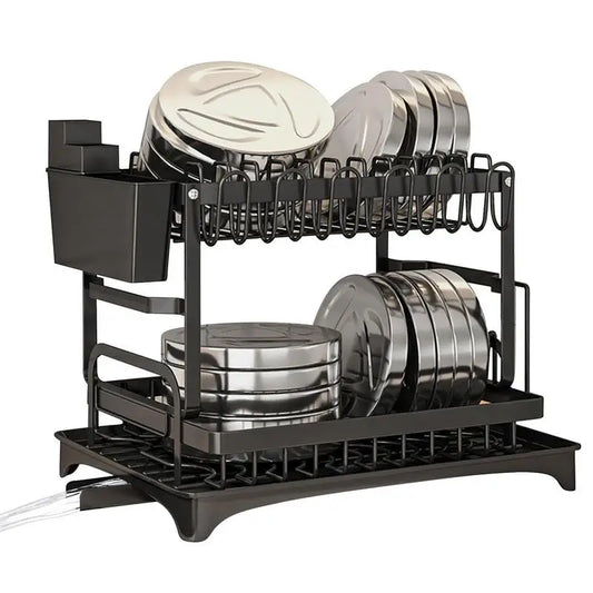 Dish Drying Rack with Cup Holder