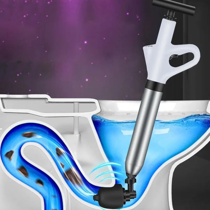 Stainless Steel Toilet Pipe Dredger Pneumatic Household High-pressure Dredging