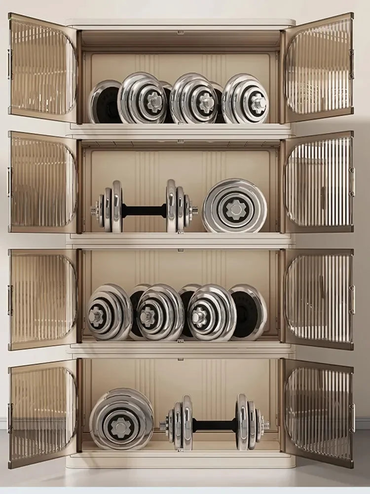 Double Opening Doors Large Capacity Collapsible Plastic Storage Bins with Lids and Wheels