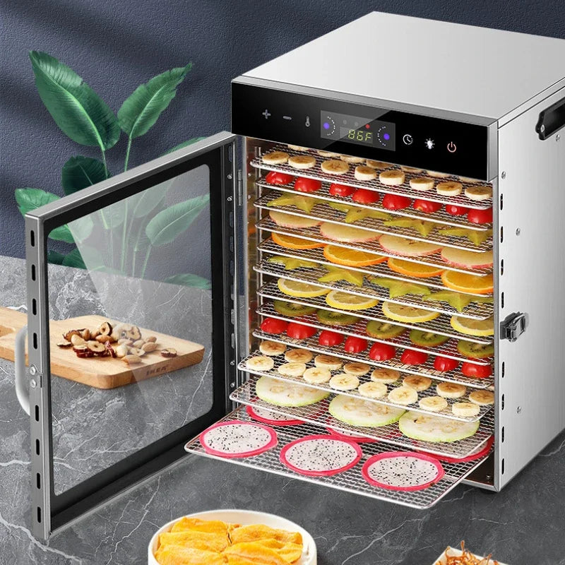 12-Layer Food Dehydrator | Smart Home Fruit & Food Dryer - Efficient Air Drying